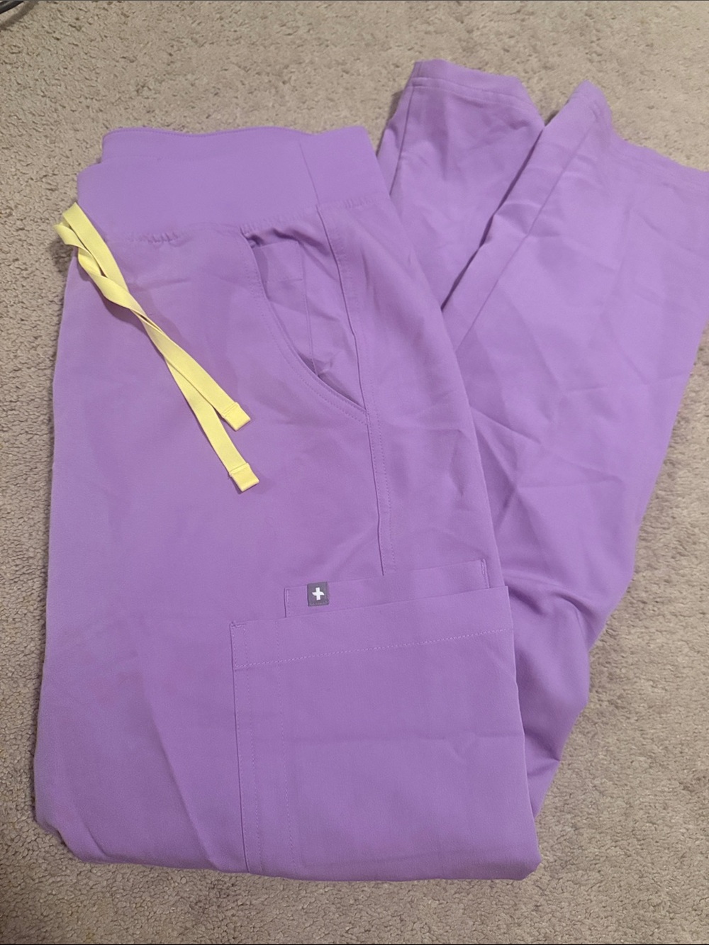Figs High Wasted Yola Tall Skinny Scrub Pant-Wild Iris Size Large Tall
